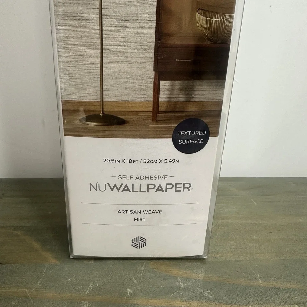 PARTIAL Scott Living Self-Adhesive Wallpaper Artisan Weave Graphite 20.5